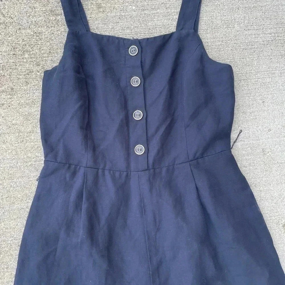 J. McLaughlin Adalyn Wide Leg Jumpsuit Navy Blue Womens Size 4 Beach Wedding - Picture 2 of 4